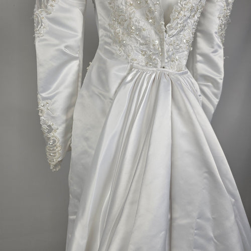 Maria Hong Vintage 90s Hollywood Glam Wedding Dress Size 12