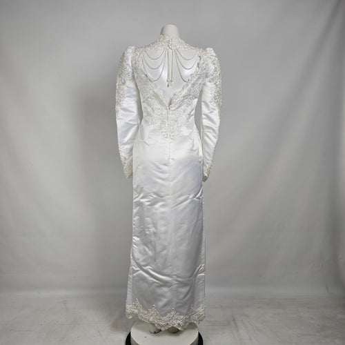 Maria Hong Vintage 90s Hollywood Glam Wedding Dress Size 12