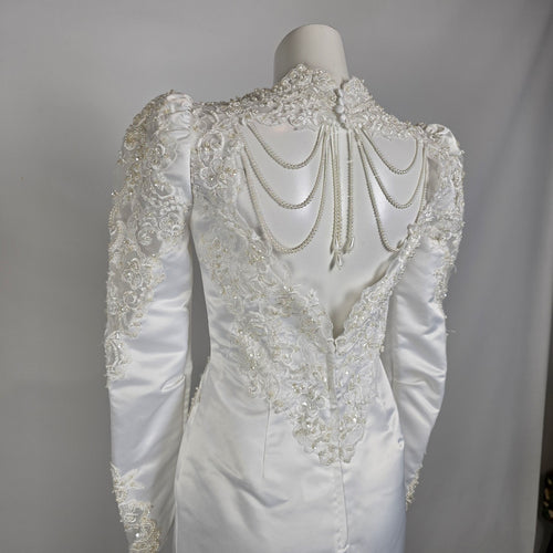 Maria Hong Vintage 90s Hollywood Glam Wedding Dress Size 12