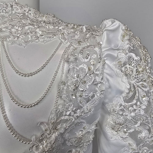Maria Hong Vintage 90s Hollywood Glam Wedding Dress Size 12