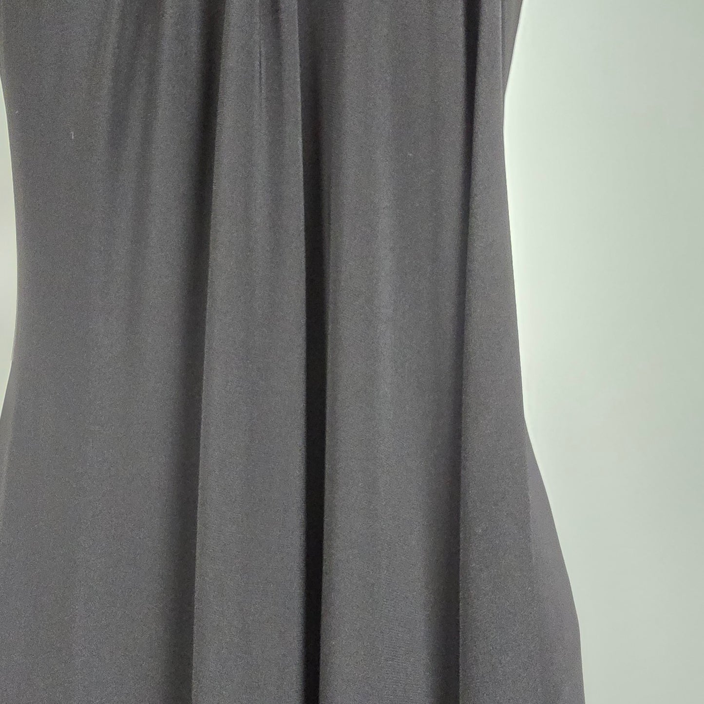 Lyman Black Beaded Neckline Long Event Dress Size 10