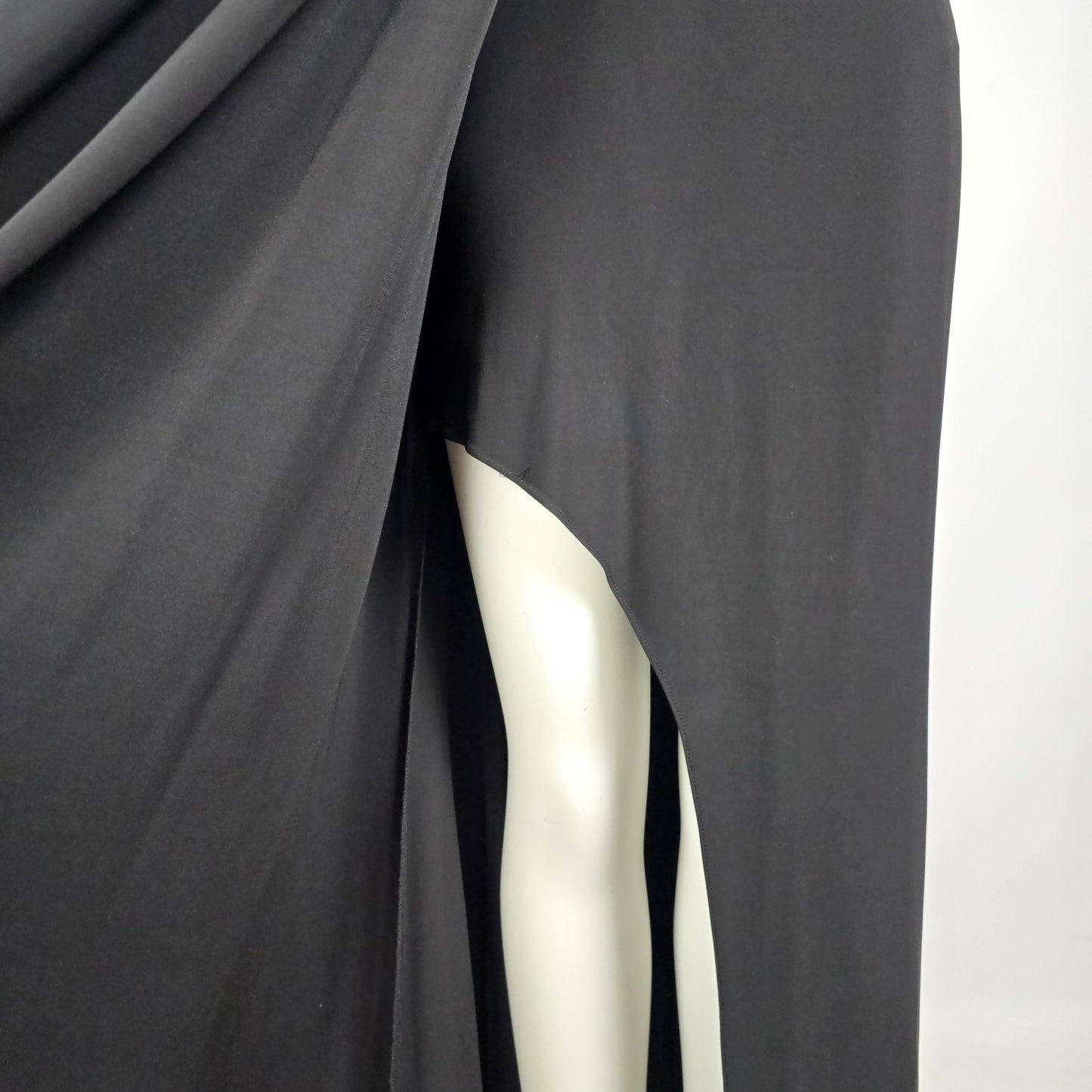 Lyman Black Beaded Neckline Long Event Dress Size 10