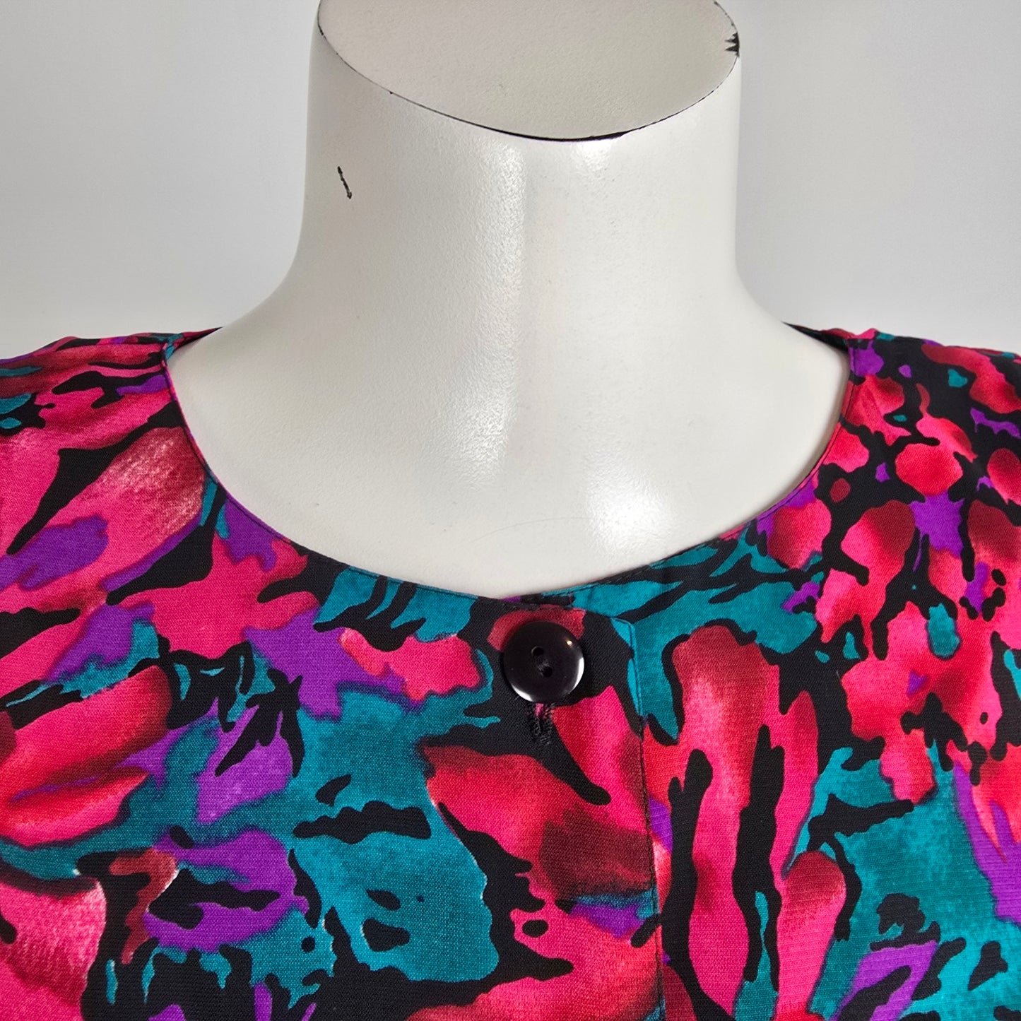 Vintage J.B. Too Pink Peplum Midi Dress Size 12