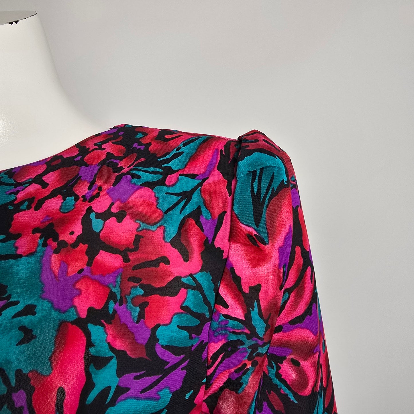 Vintage J.B. Too Pink Peplum Midi Dress Size 12