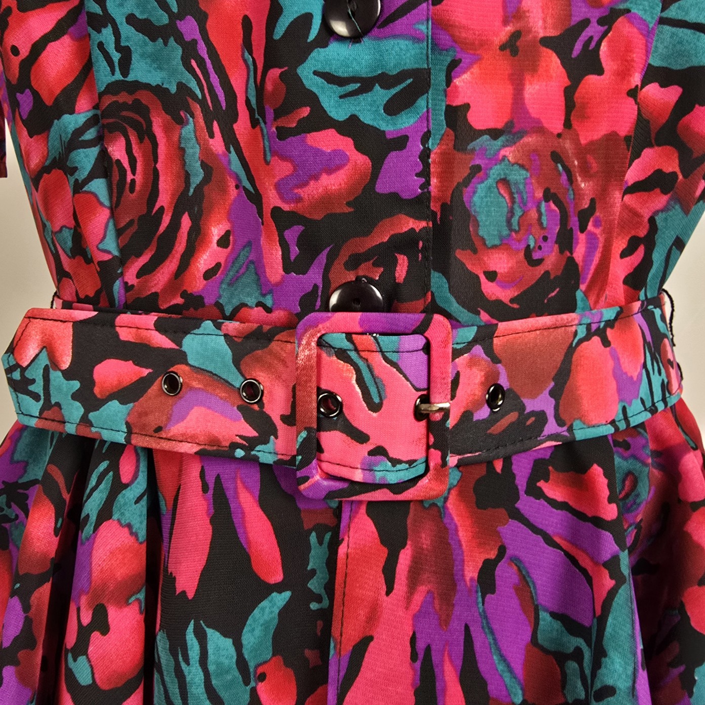 Vintage J.B. Too Pink Peplum Midi Dress Size 12