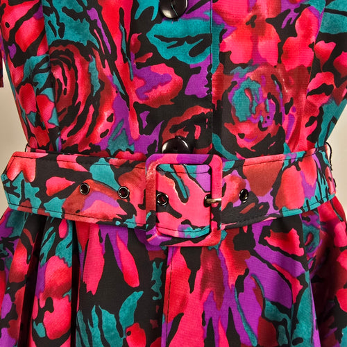 Vintage J.B. Too Pink Peplum Midi Dress Size 12