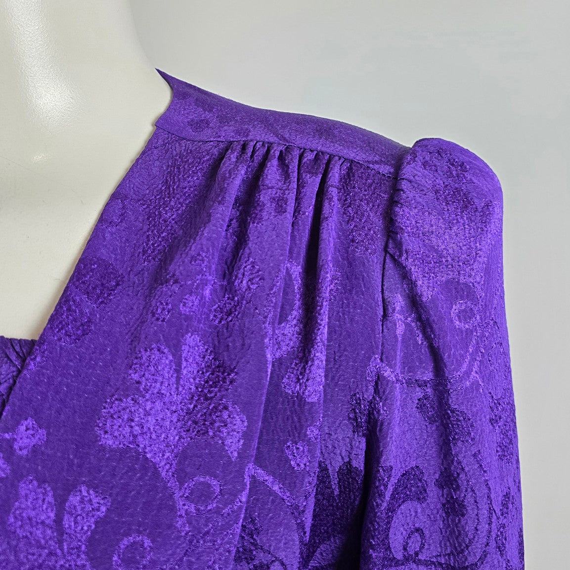 Vintage Impromptu Purple Bellted Midi Dress Size M