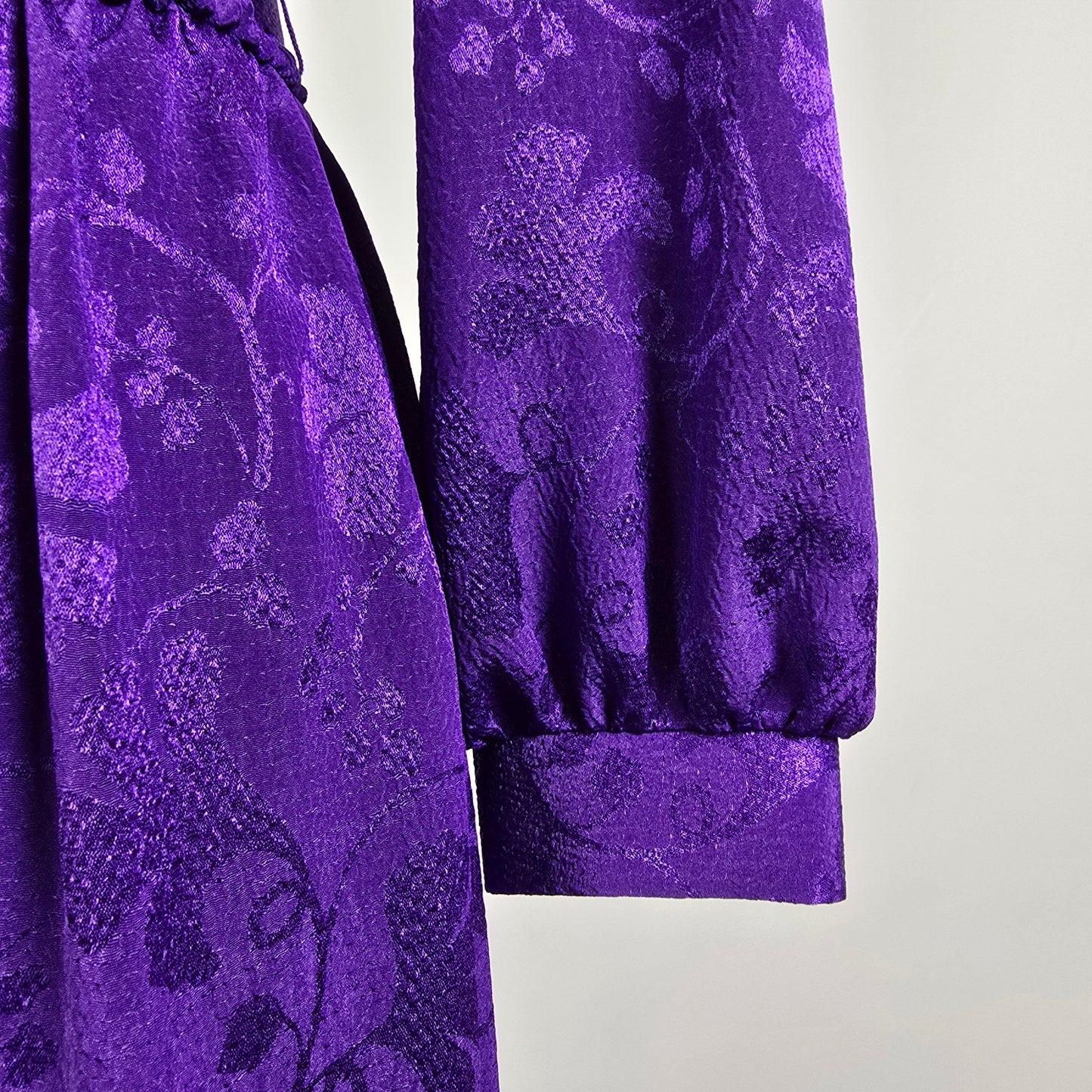 Vintage Impromptu Purple Bellted Midi Dress Size M