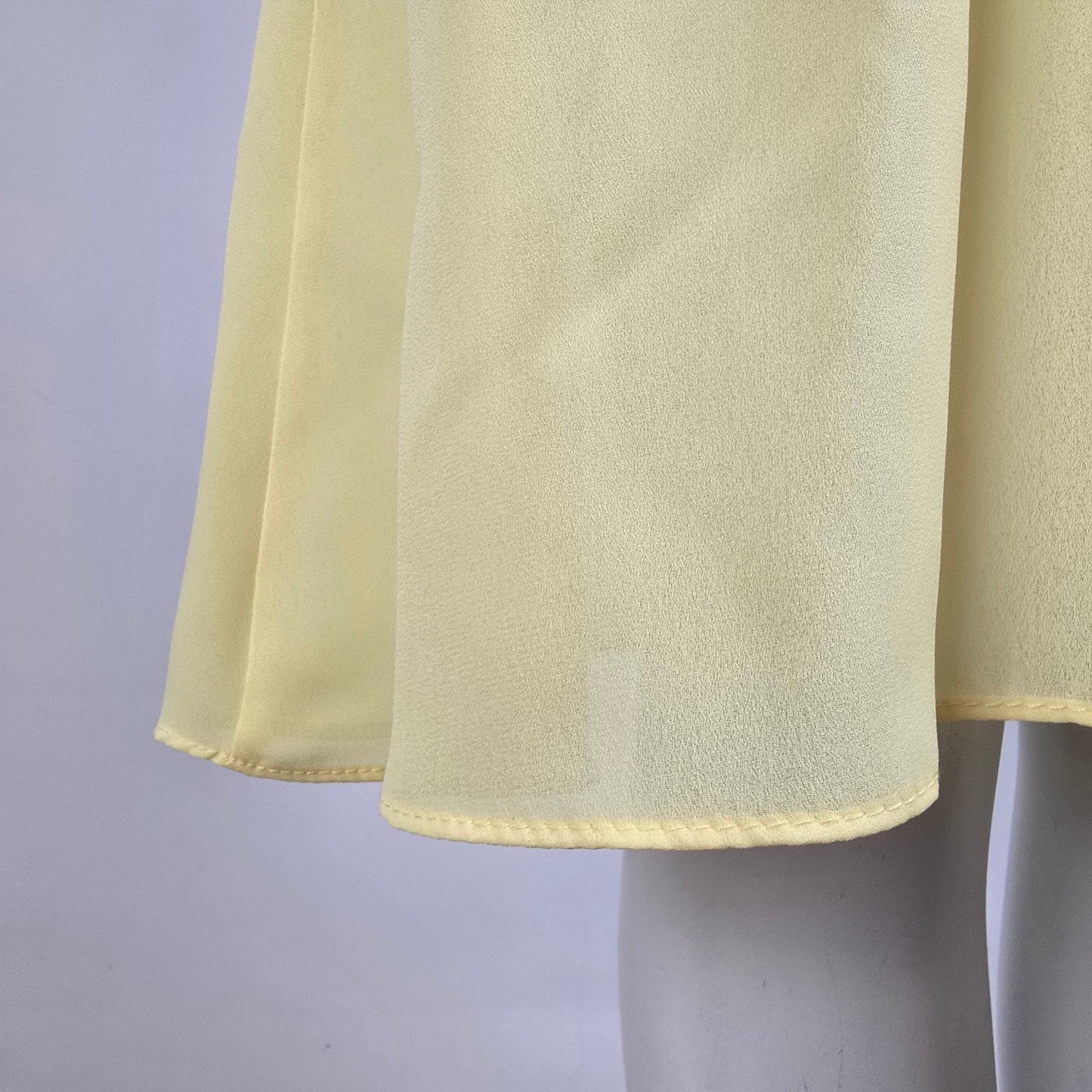 Vintage Yellow Long Sleeve Midi Dress Size S/M