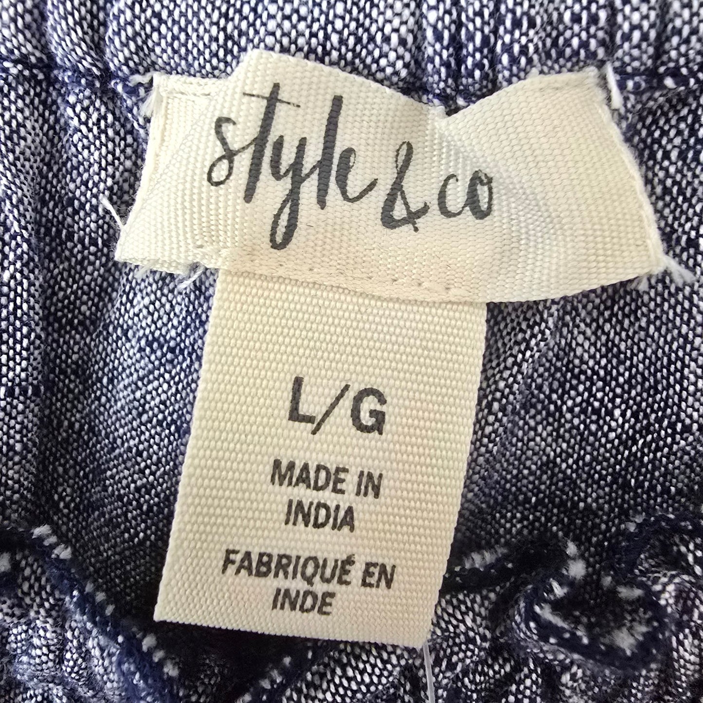 Style & Co Blue Off the Shoulder Flare Sleeve Dress Size L