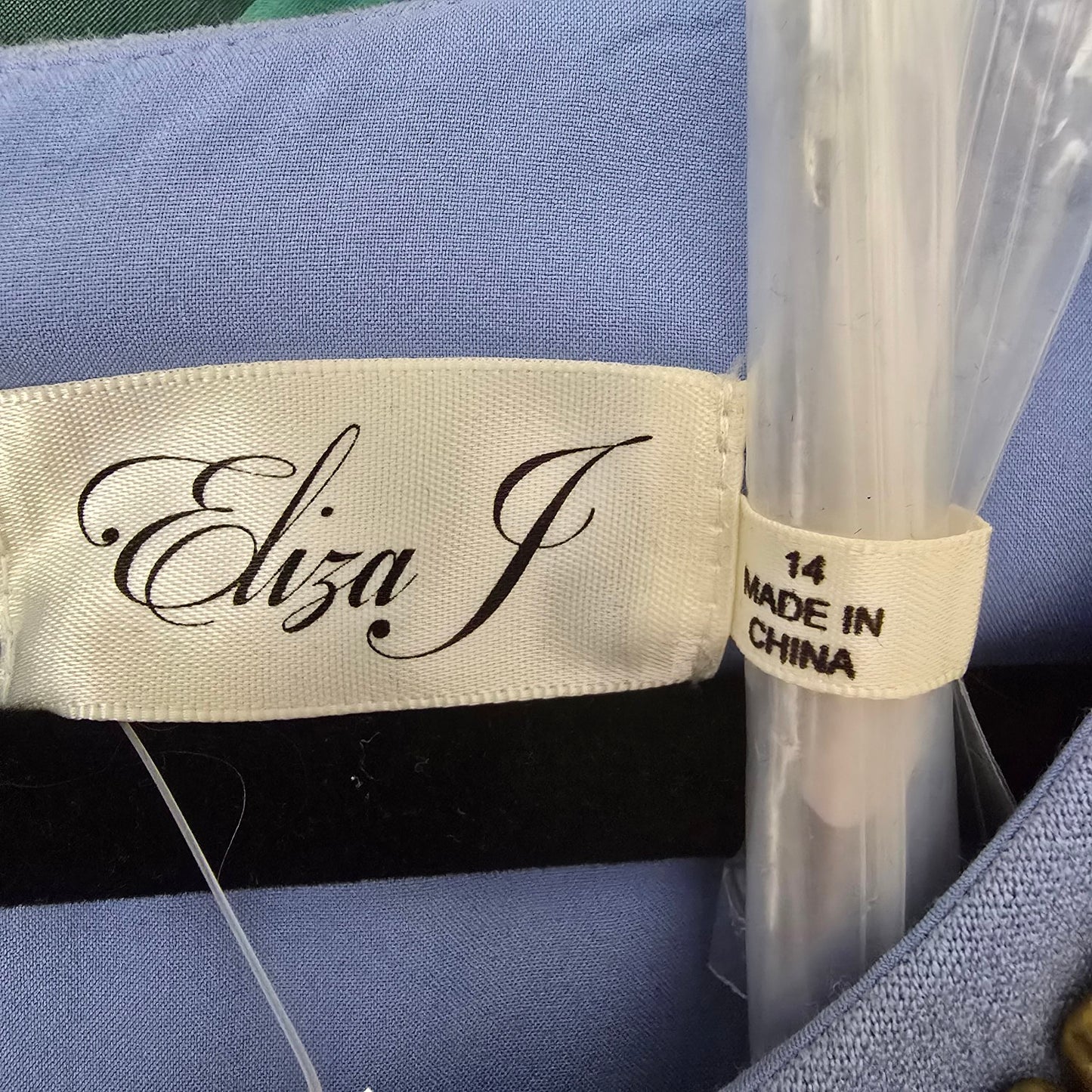 Eliza J Blue Crystal Detail Shift Dress Size 14