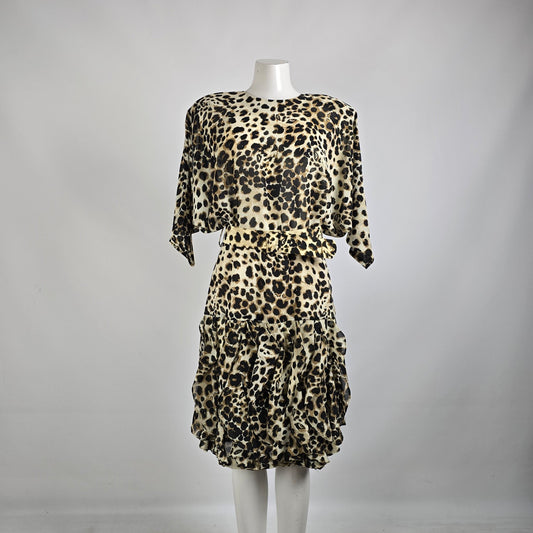Vintage Joseph Ribkoff Animal Print Dress Size M