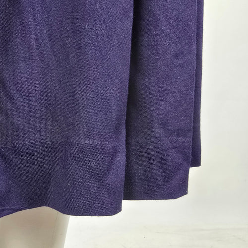 Vintage Karin Stevens Navy Blue Midi Dress Size 13/14