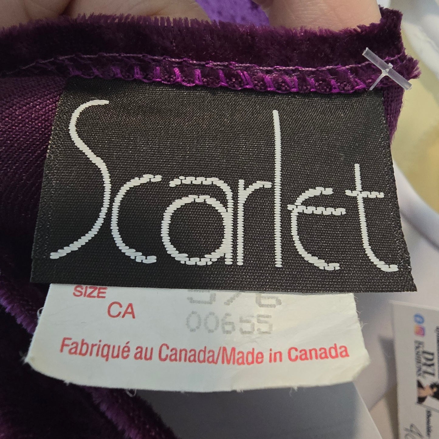 Vintage Purple Velvet Long Sleeve Mini Dress Size 5/6