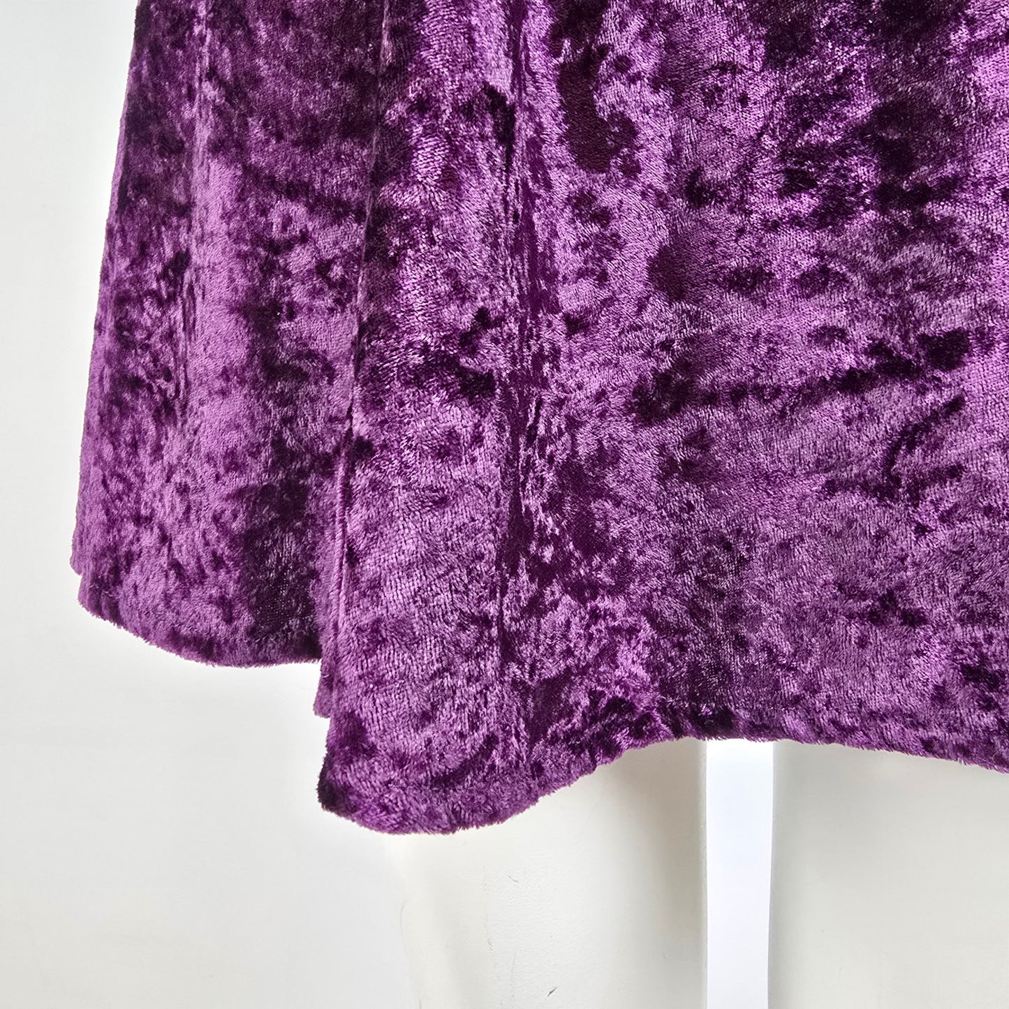 Vintage Purple Velvet Long Sleeve Mini Dress Size 5/6