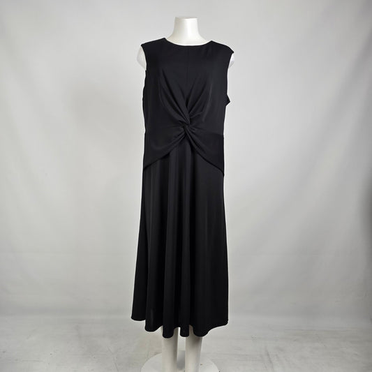 Lauren Ralph Lauren Black Midi Dress Size 16