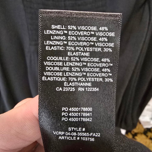 Wilfred Novella Black Puff Sleeve Mini Dress Size 4