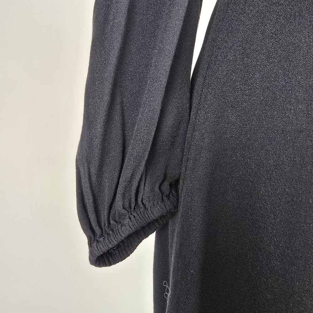 Wilfred Novella Black Puff Sleeve Mini Dress Size 4