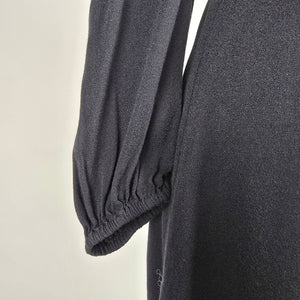 Wilfred Novella Black Puff Sleeve Mini Dress Size 4