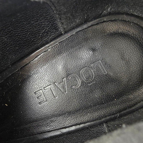 Locale Black Leather Heeled Shoes Size 8