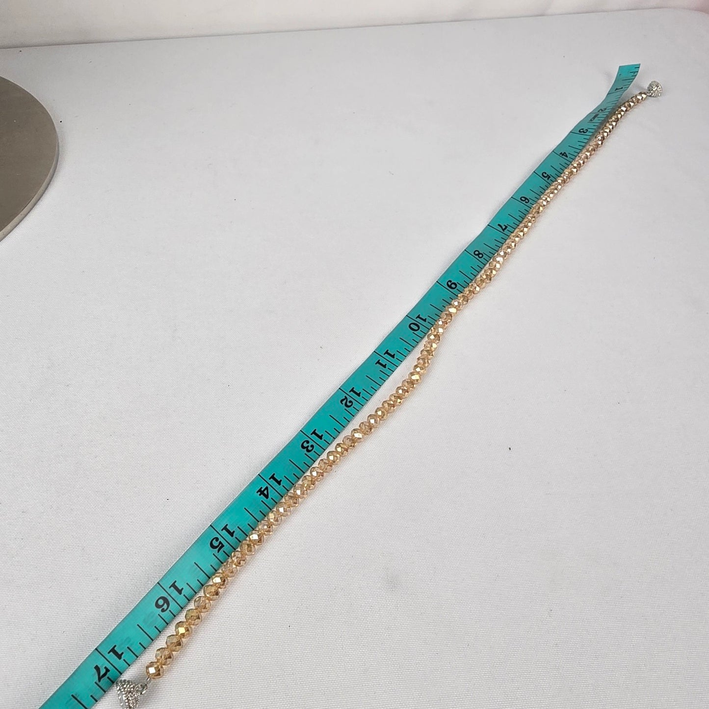 Amber Glass Beaded Collar Magnetic Clasp Necklace