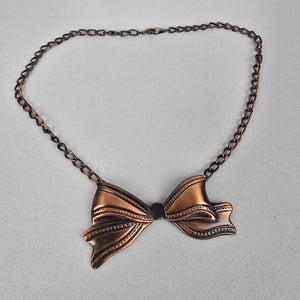 Vintage Copper Bow Necklace