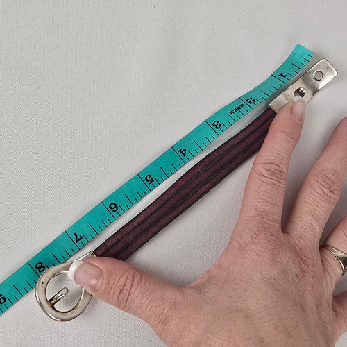 Burgundy Leather Sterling Belt Bracelet