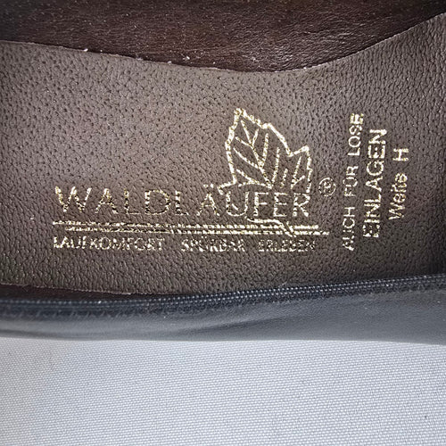 Waldlaufer Black Leather Low Heel Shoes Size 8