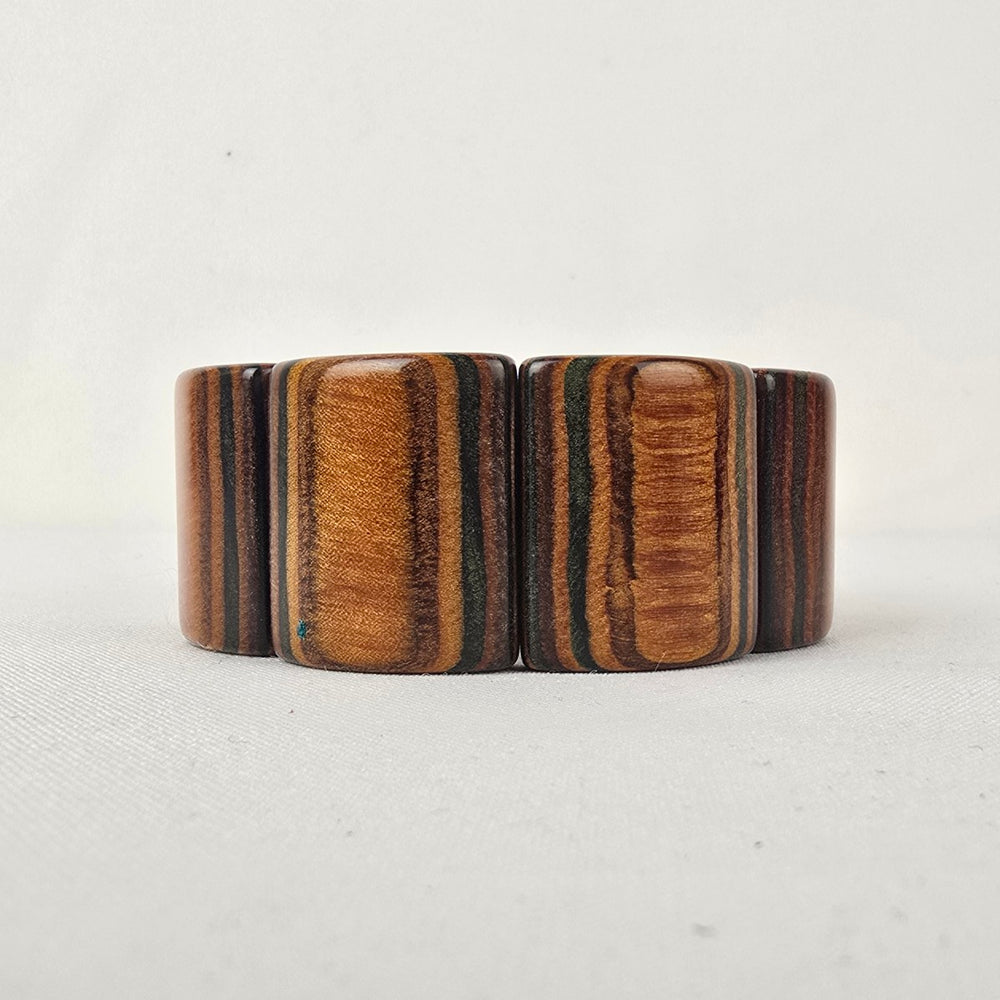 Carved Wood Stretch Bracelet