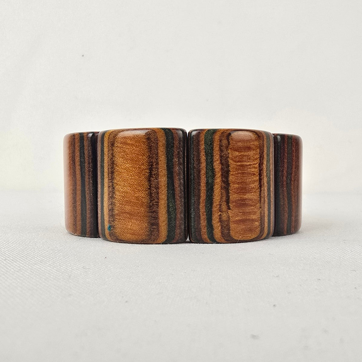 Carved Wood Stretch Bracelet