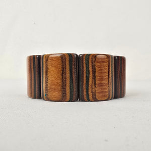 Carved Wood Stretch Bracelet