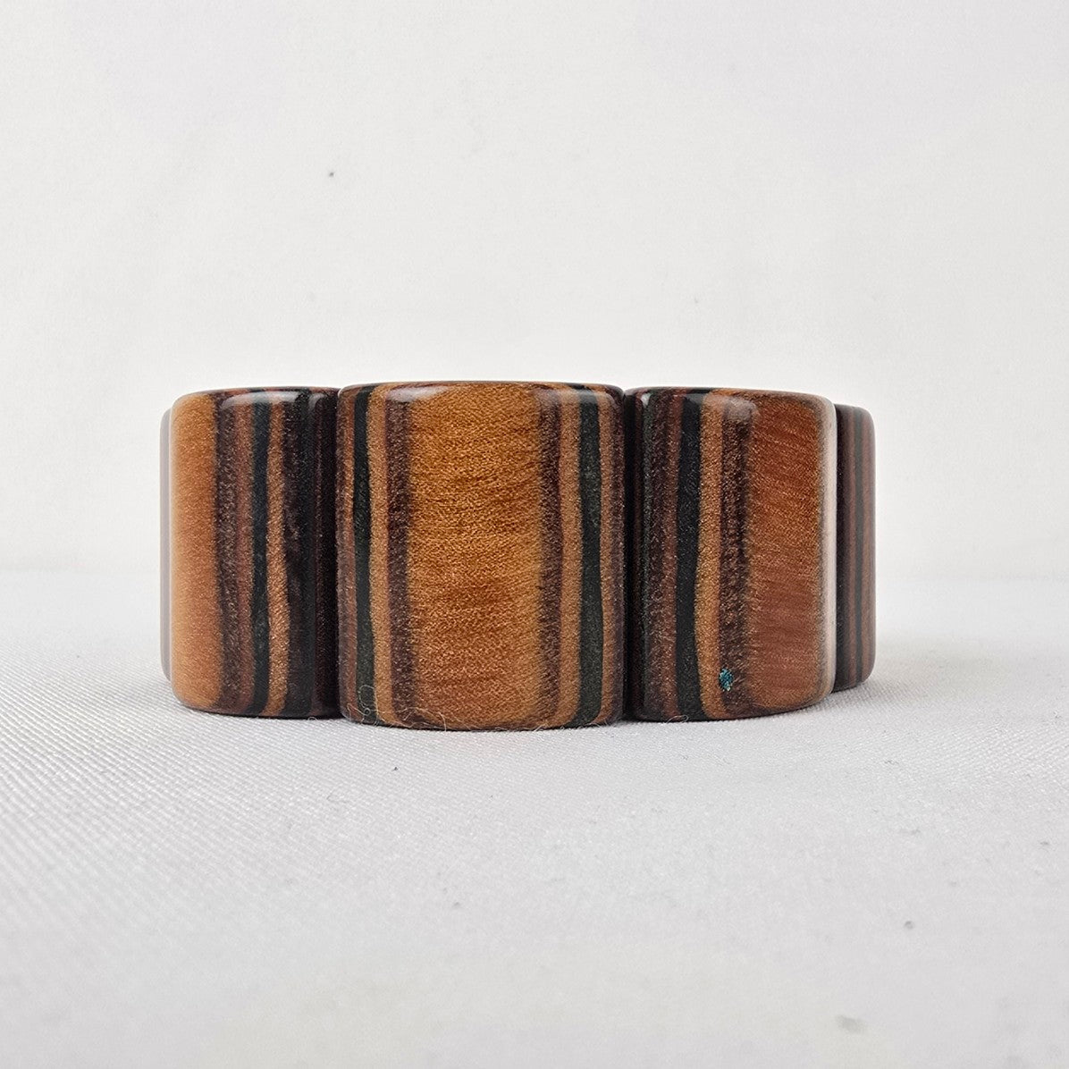 Carved Wood Stretch Bracelet