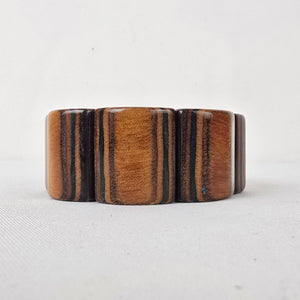 Carved Wood Stretch Bracelet