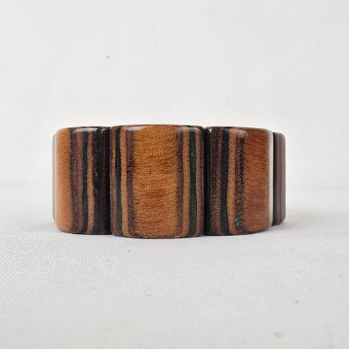 Carved Wood Stretch Bracelet