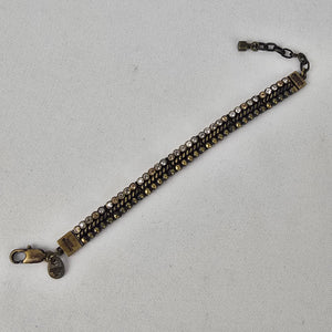 Dyberg Kern Bronze Crystal Stud Link Bracelet