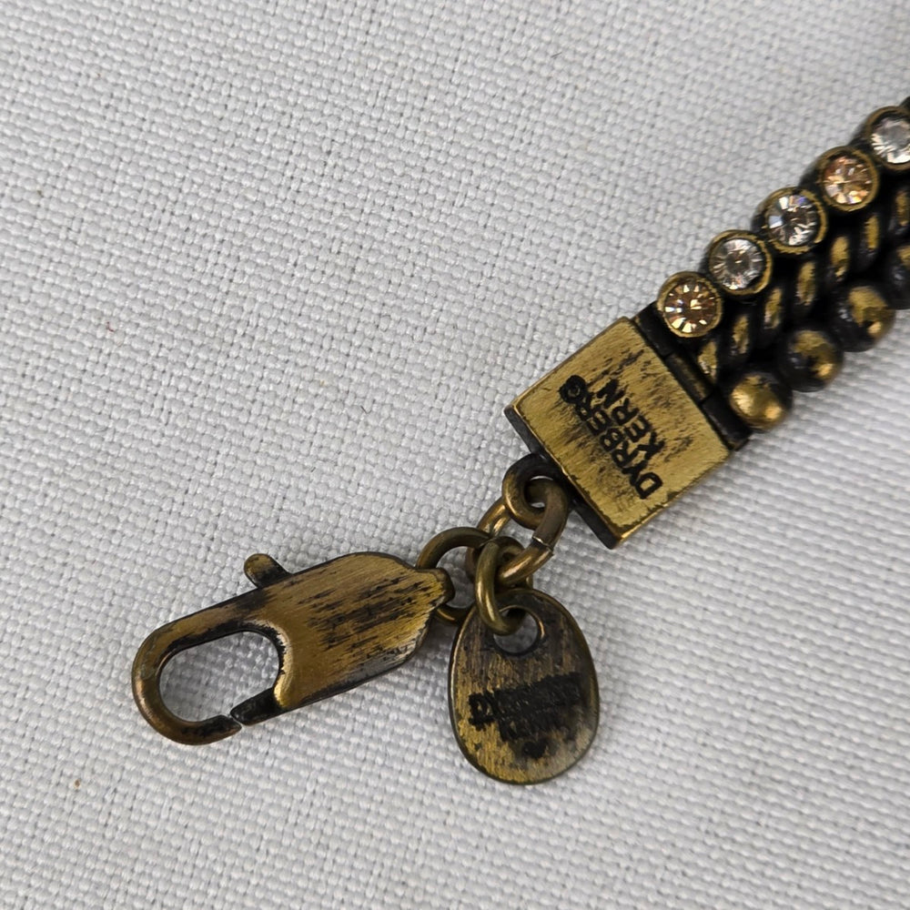 Dyberg Kern Bronze Crystal Stud Link Bracelet