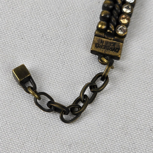 Dyberg Kern Bronze Crystal Stud Link Bracelet