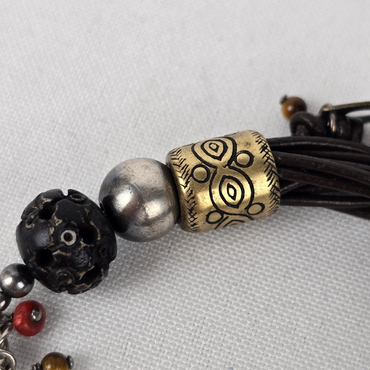 Silpada Brown Leather Cha-cha Toggle Bracelet