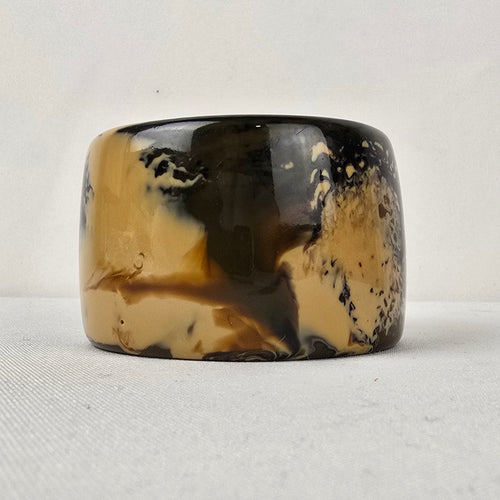 Brown Marbled Chunky Bangle Bracelet