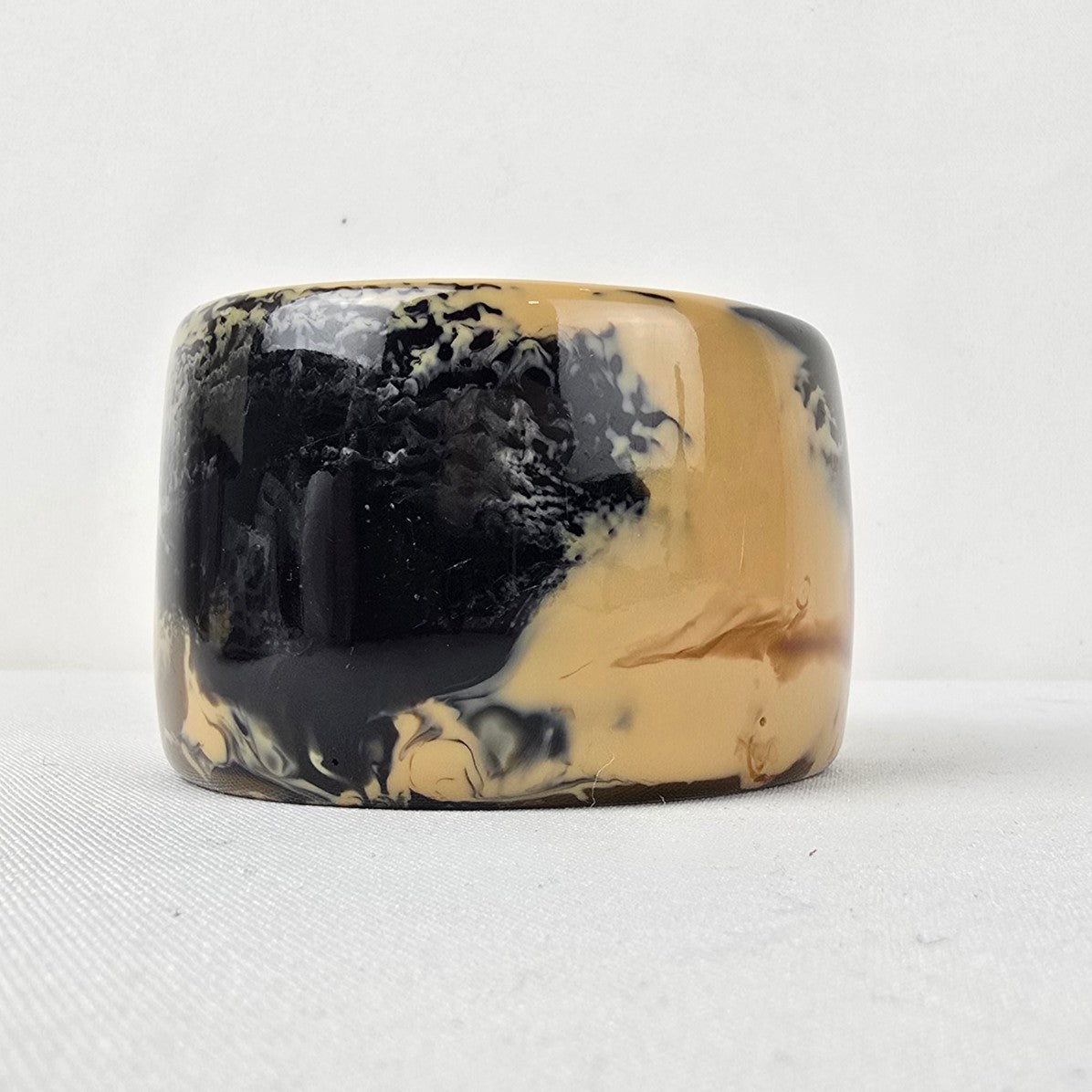 Brown Marbled Chunky Bangle Bracelet