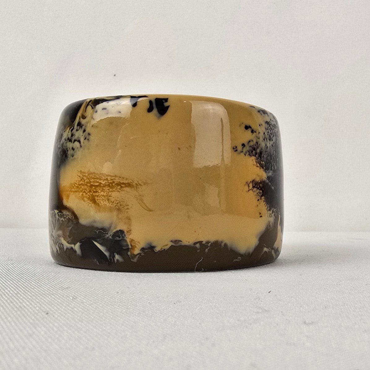 Brown Marbled Chunky Bangle Bracelet