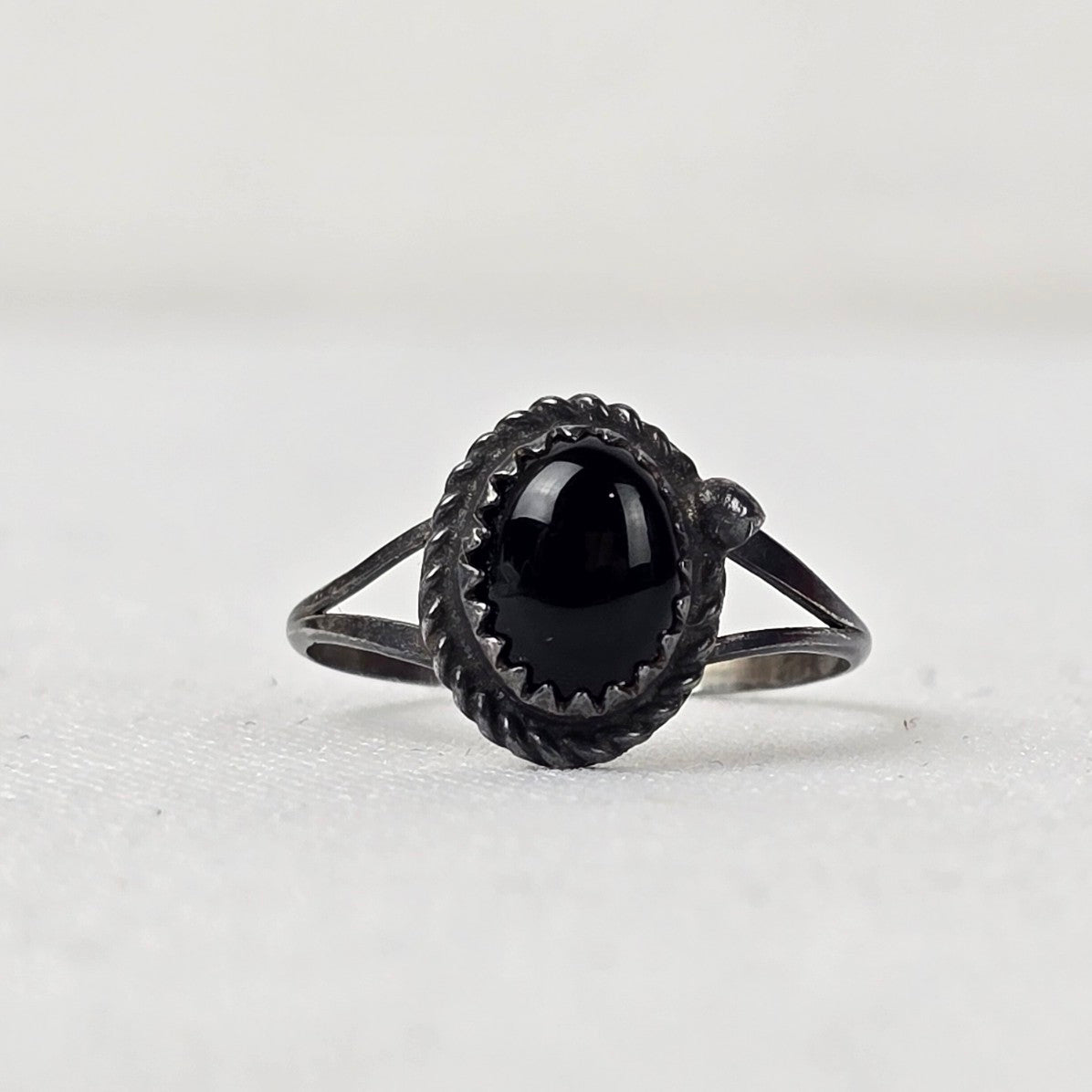 Vintage Sterling Silver Natural Stone Ring Size 8