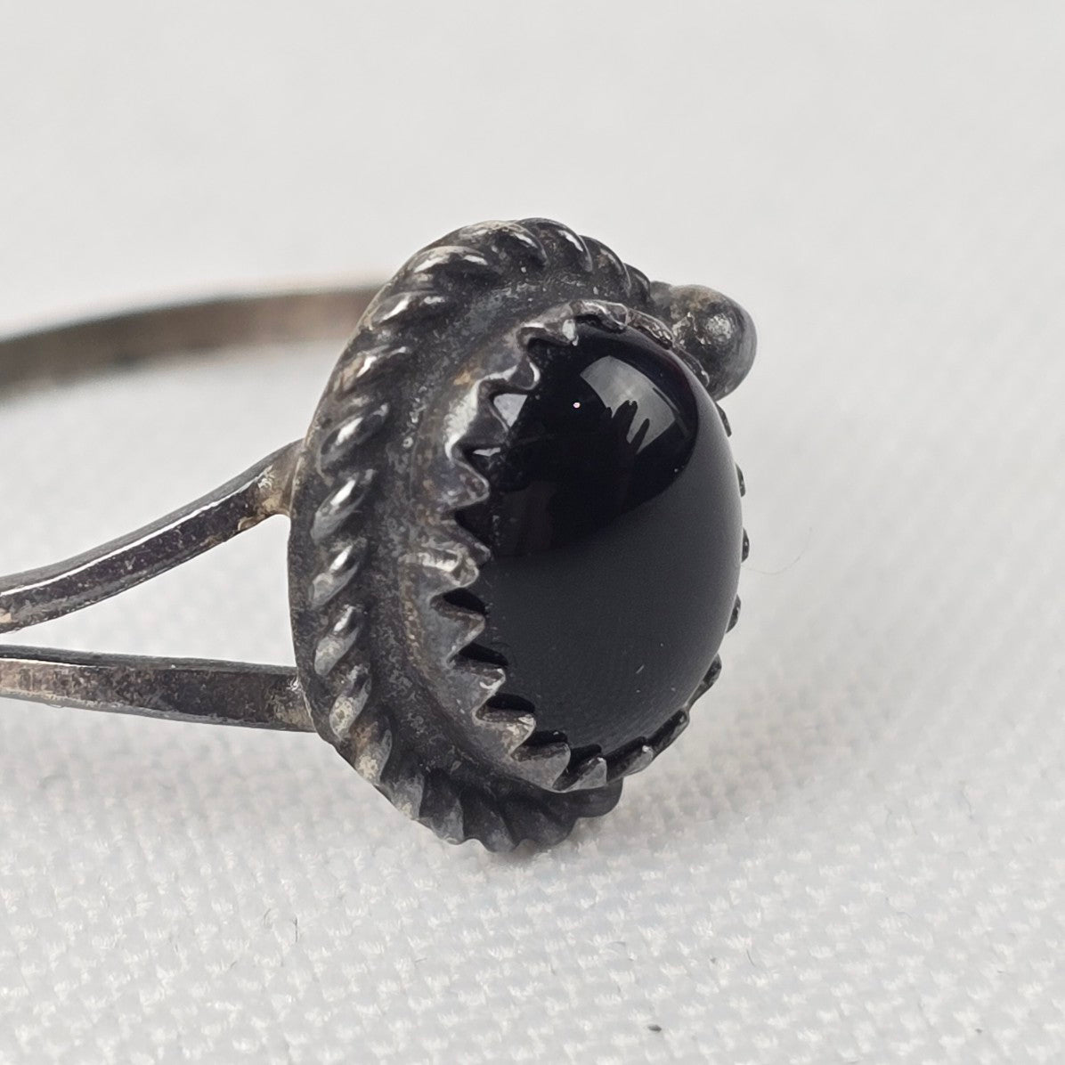 Vintage Sterling Silver Natural Stone Ring Size 8