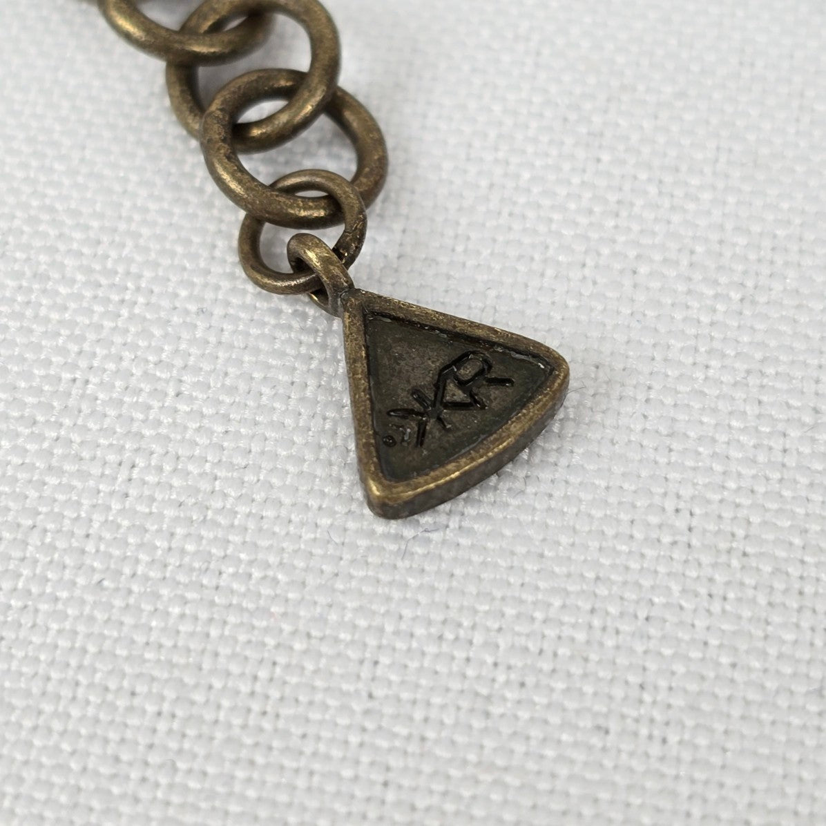 Silpada KR Collection Antiqued Brass Quartz & Swarovski Crystal Necklace