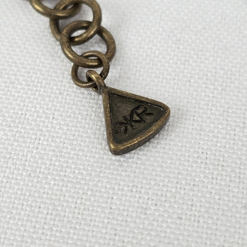 Silpada KR Collection Antiqued Brass Quartz & Swarovski Crystal Necklace