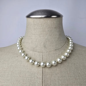 Glass Faux Pearl Beaded Necklace