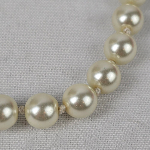 Glass Faux Pearl Beaded Necklace