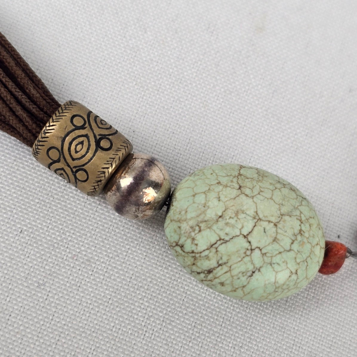 SILPADA Sterling Silver Toggle Tigers Eye Howlite Necklace