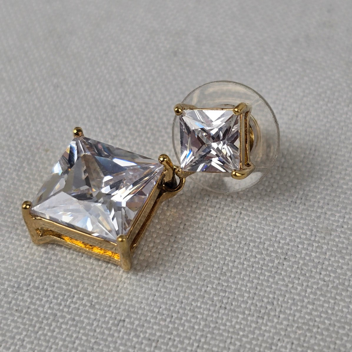 Fifth Avenue Collection Gold Tone Cubic Zirconia Earrings
