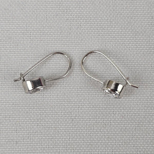 Silver Crystal Stone Delicate Drop Earrings
